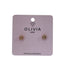 Pendiente Bola Hipoalergénico Bañado en Oro Rosado 24 K Olivia Luxury