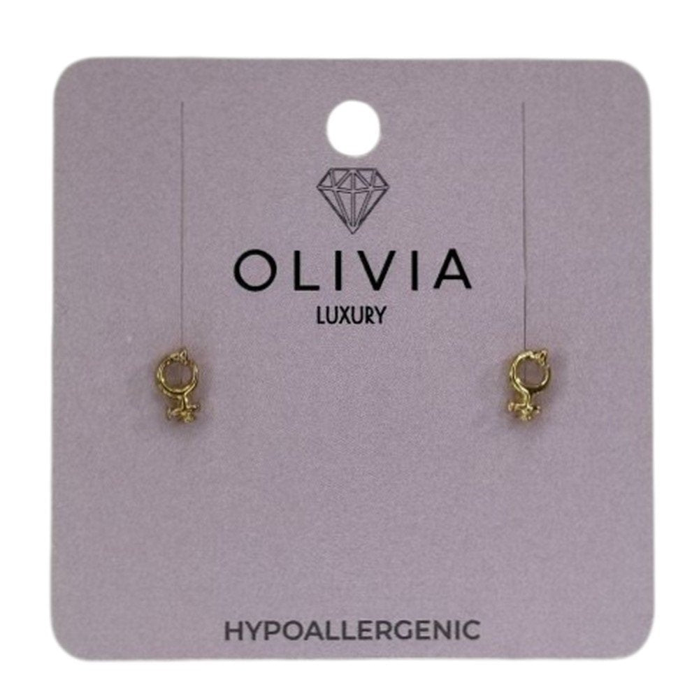 Pendientes Mujer Hipoalergenico Bañado en Oro 24 K Olivia Luxury Imagen principal del producto