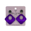 Pendientes plexi hipoalergénico Organic Purple Olivia Luxury