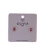 Pendientes Baguete Rose Hipoalergenico Bañado Oro Rosado Olivia Luxury