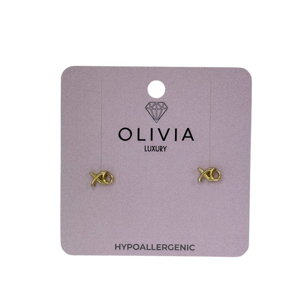Pendientes Xo Hipoalergenico Bañado en Oro 24 K Olivia Luxury