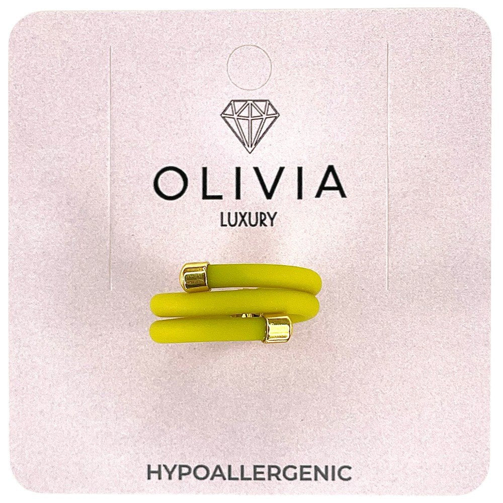 ANILLO STAR PISTACHO ADAPTABLE TERMINACIONES BAÑADAS ORO 24K | OLIVIA LUXURY | 1 UNIDAD | 8436589369627
