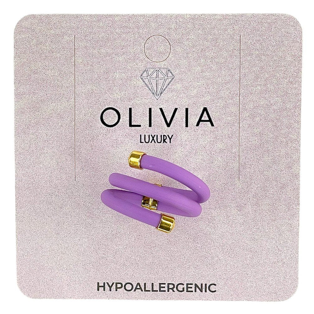 ANILLO STAR LILAC ADAPTABLE TERMINACIONES BAÑADAS ORO 24K | OLIVIA LUXURY | 1 UNIDAD | 8436589369689 Imagen principal del producto
