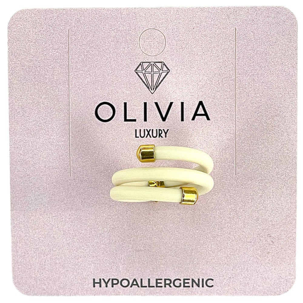 ANILLO STAR BLANCO ADAPTABLE TERMINACIONES BAÑADAS ORO 24K | OLIVIA LUXURY | 1 UNIDAD | 8436589369702 Imagen principal del producto