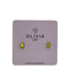 Pendientes Baguette Citrus Hipoalergénicos Bañados en Oro 24K Olivia Luxury