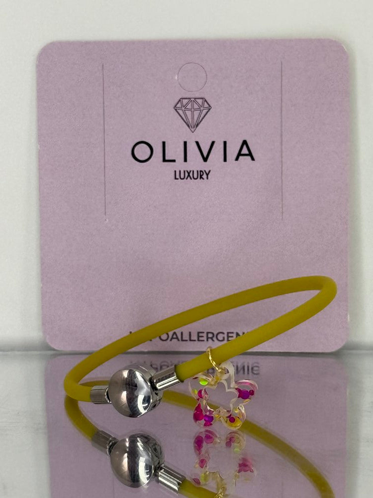 Pulsera Fantasy Pistacho Flower Adaptable con Charms Olivia Luxury
