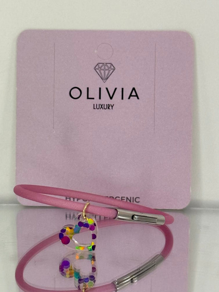 PULSERA FANTASY ROSA BRILLA CORAZON ADAPTABLE CON CHARMS | OLIVIA LUXURY | 1 UNIDAD | 8436589369948 Imagen principal del producto