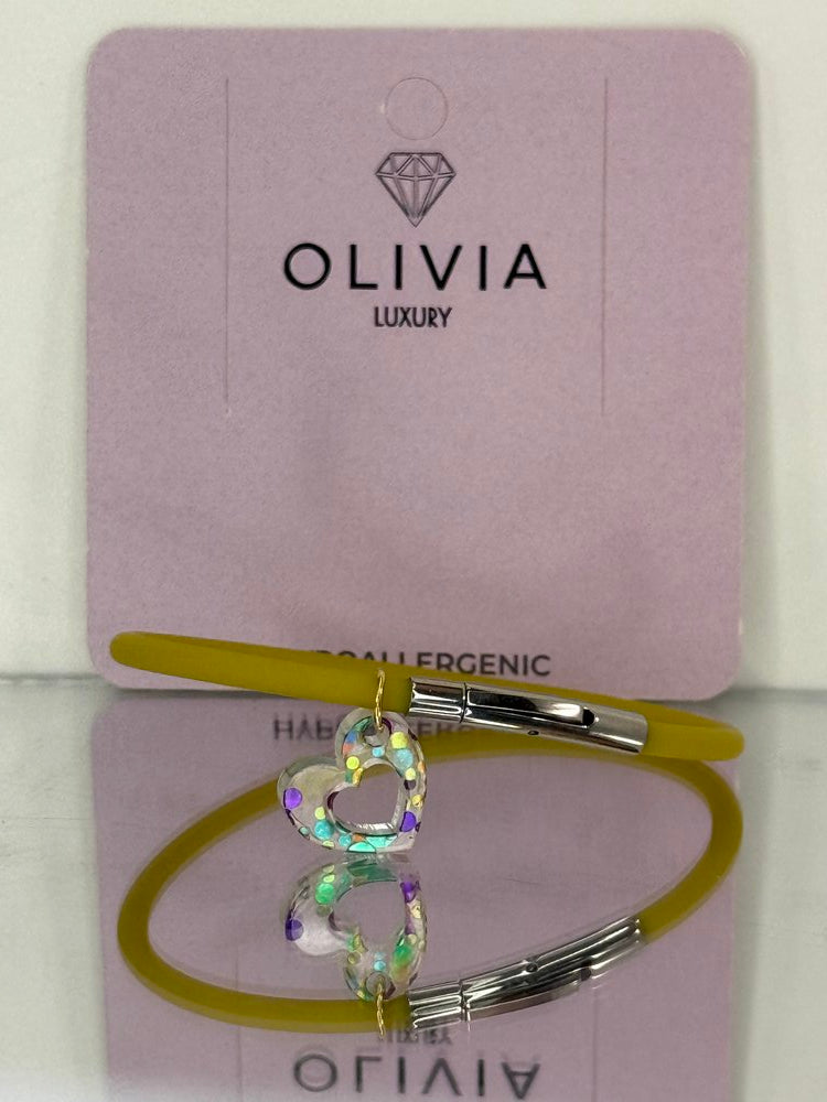 Pulsera Fantasy Pistacho Corazón Adaptable Olivia Luxury Imagen secundaria del producto