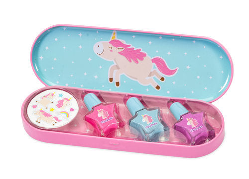 Estuche metálico esmaltados y Stichers Martinelia