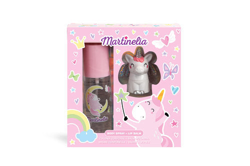Set Spray Corporal y Balsamo Labial Unicornio MARTINELIA