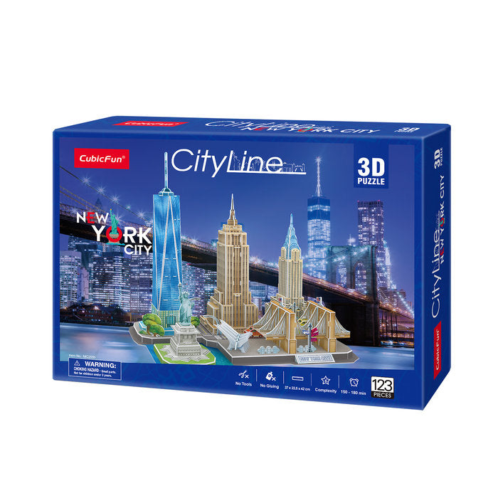 PUZZLE 3D CITY LINE NEW YORK | PUZZLES 3D CUBIC FUN | 1 UNIDAD | 8436598030044 Imagen principal del producto