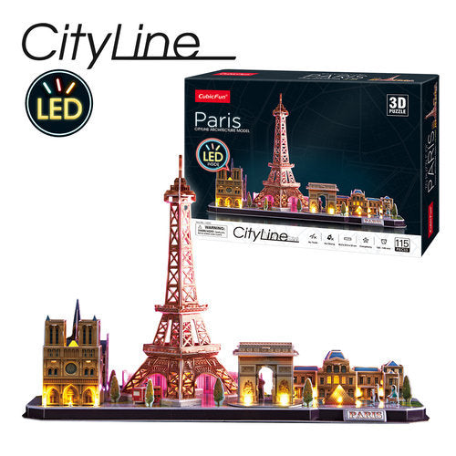 Maqueta City Line LED París - Puzzle 3D CubicFun