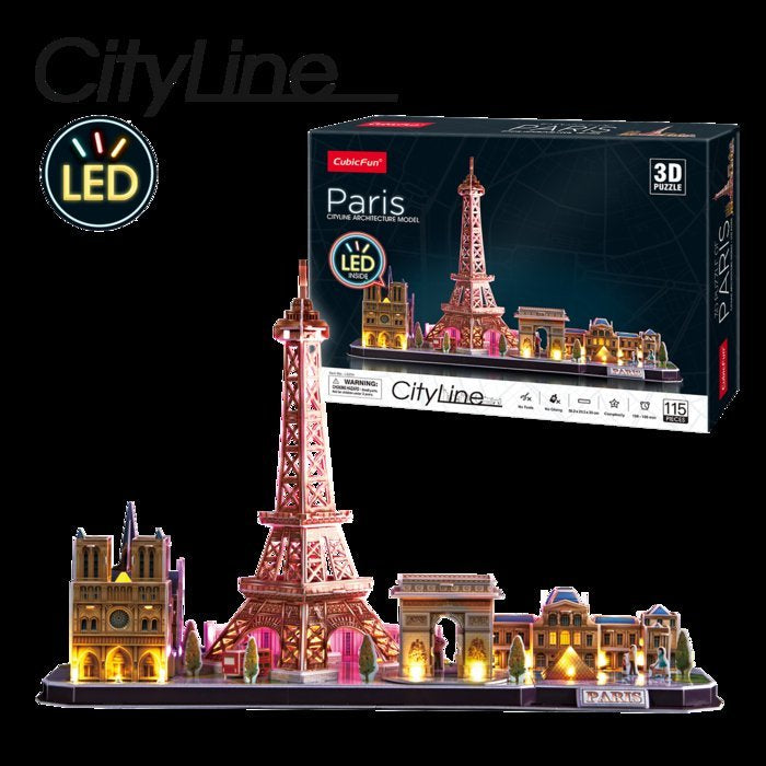 Maqueta City Line LED París - Puzzle 3D CubicFun