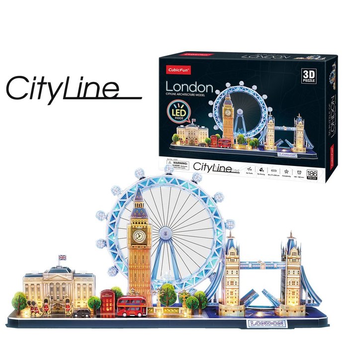 Puzzle 3D City Line Londres LED - 186 piezas