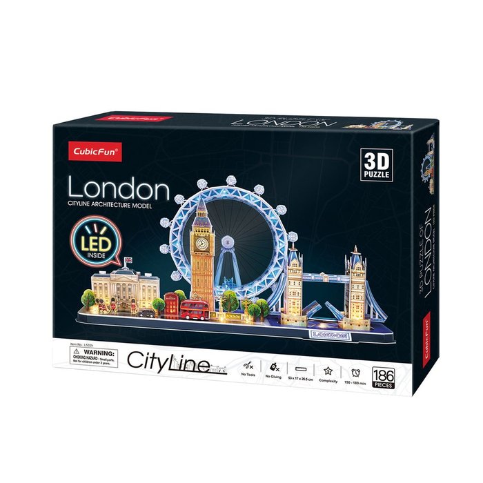 Puzzle 3D City Line Londres LED - 186 piezas