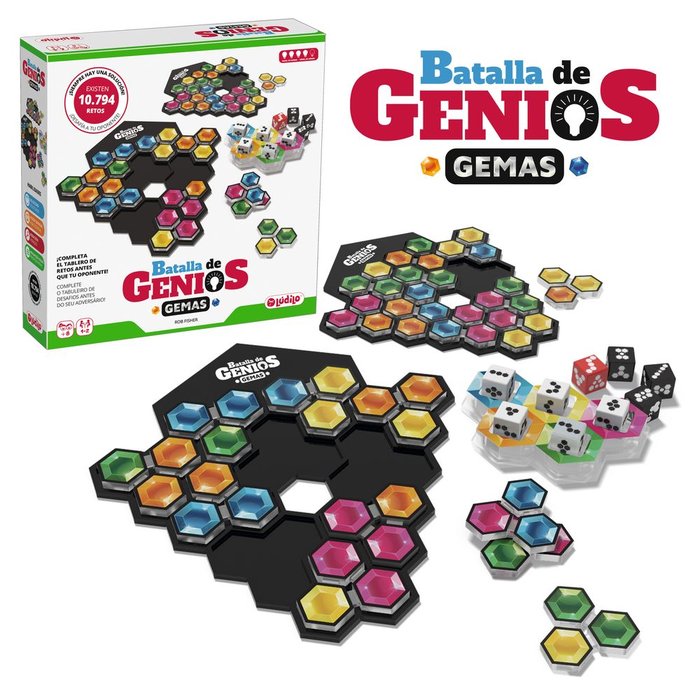 JUEGO DE MESA BATALLA DE GENIOS GEMAS | LUDILO | 1 UNIDAD | 8436598031959