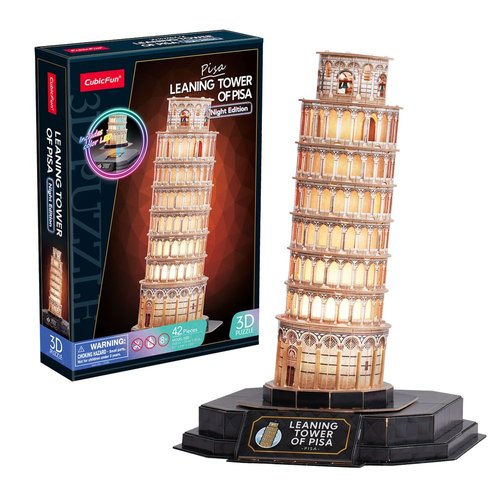 Puzzle 3D Torre de Pisa LED Night Edition - 42 piezas