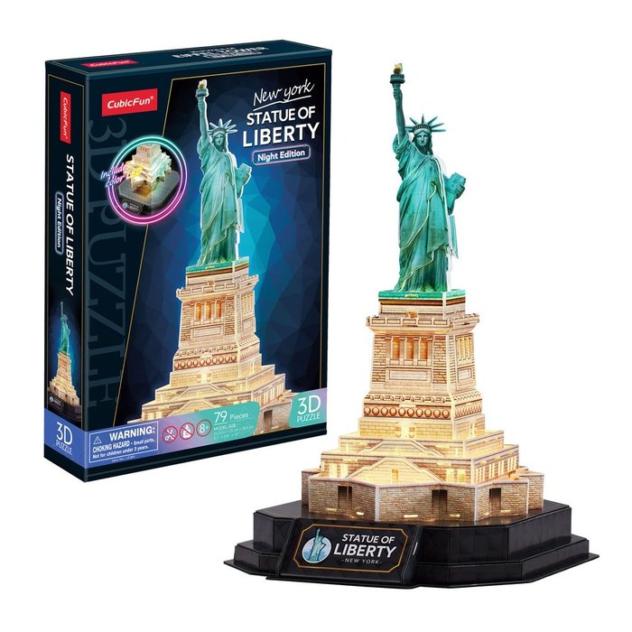 Puzzle 3D Estatua de la Libertad LED - World Brands