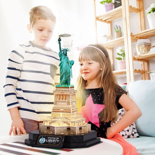 Puzzle 3D Estatua de la Libertad LED - World Brands