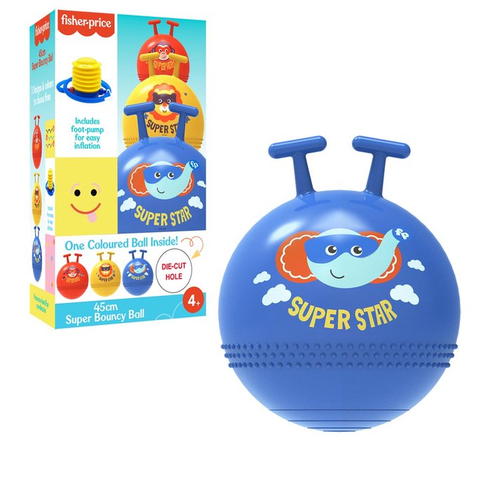 JUEGO SALTADOR AZUL 42CM CON HINCHADOR | FISHER-PRICE | 1 UNIDAD | 8436600330865 Imagen principal del producto