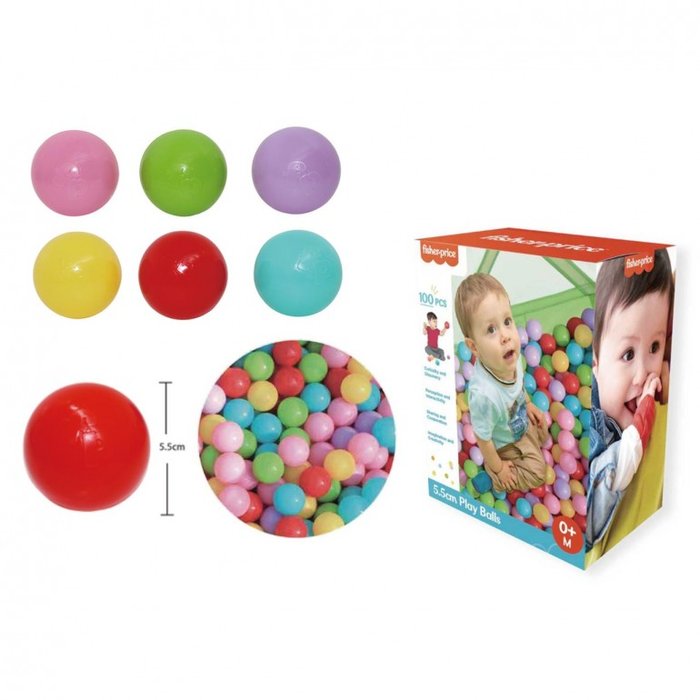 PACK DE 100 PELOTAS MULTICOLOR FISHER PRICE | FISHER-PRICE | 1 UNIDAD | 8436600331763