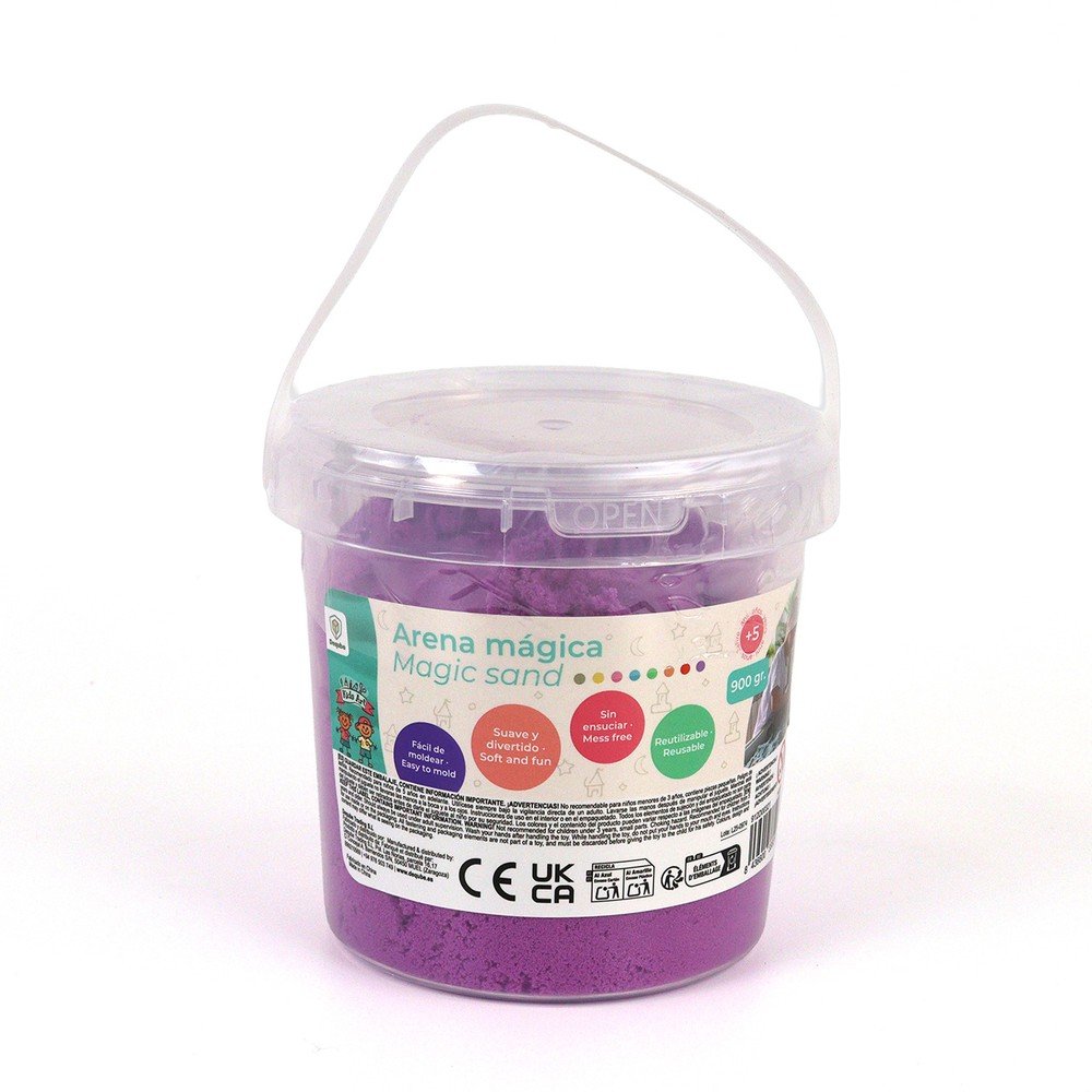 Bote 900g Arena Mágica Morado DEQUBE