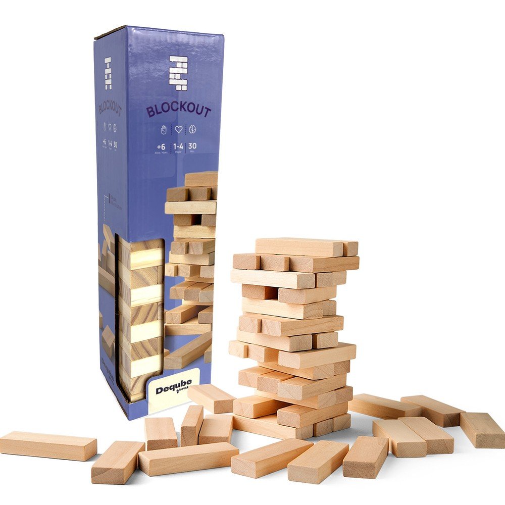Juego de Mesa Blockout Clásico Madera DEQUBE