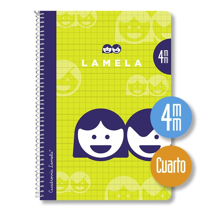 Bloc Espiral Estándar Liso 40H 90g | Lamela | Cartón | Formato Estándar | Pack 10 Unidades