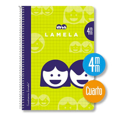 Bloc Espiral Estándar Liso 40H 90g | Lamela | Cartón | Formato Estándar | Pack 10 Unidades