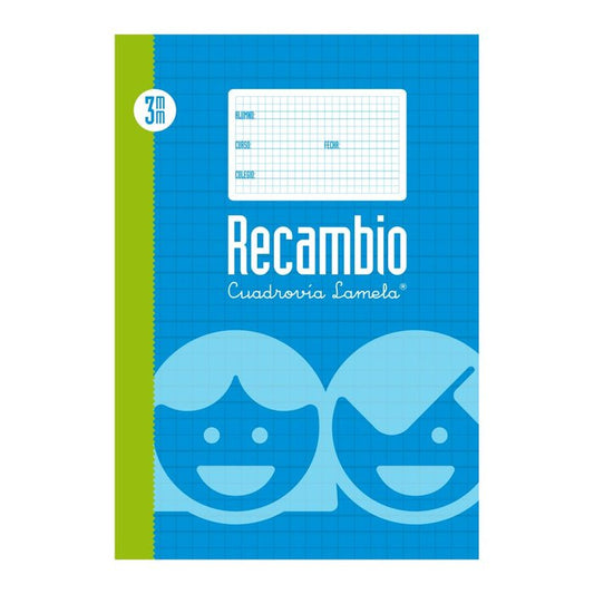 RECAMBIO FOLIO CUADROVIA 3MM 100H | 5 UNIDADES | (LAMELA)