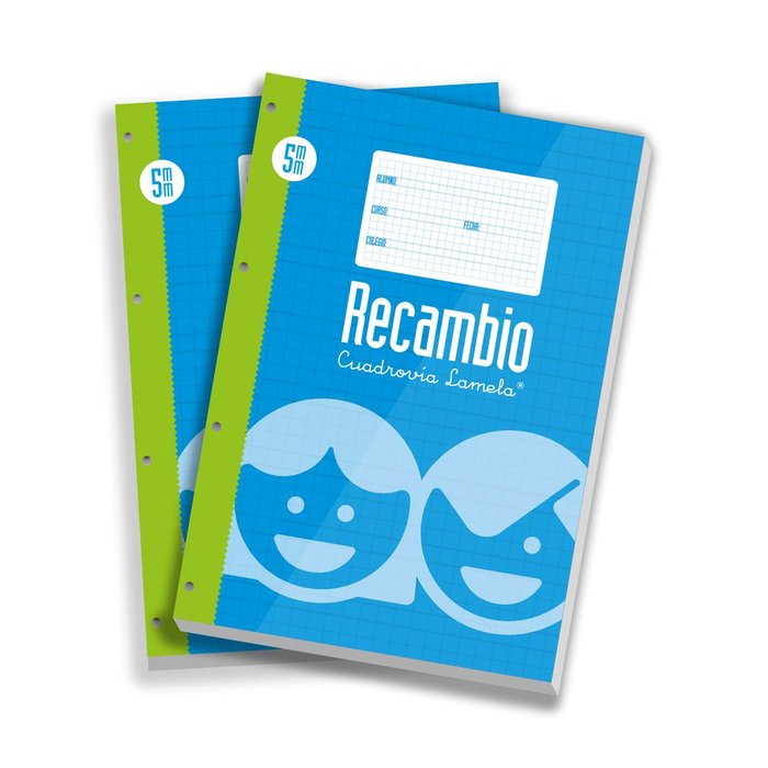 RECAMBIO FOLIO CUADROVIA 5MM 100H | 5 UNIDADES | (LAMELA) Imagen principal del producto
