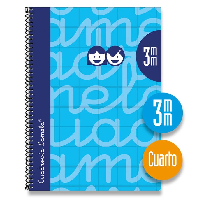 Cuaderno Espiral 4º 80H 90G 3MM Azul Cuadrovia Extradura Imagen principal del producto