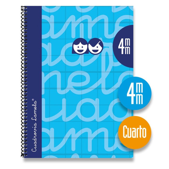 Cuaderno Espiral 4º 80H 90G 4MM Azul Cuadrovia Extradura Imagen principal del producto