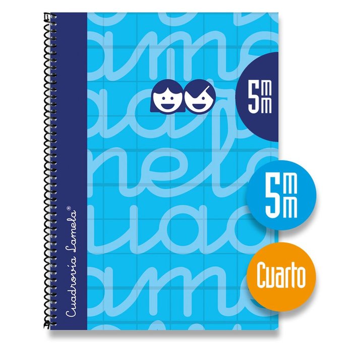 Cuaderno Espiral 4º 80H 90G 5MM Azul Cuadrovia Extradura Imagen principal del producto