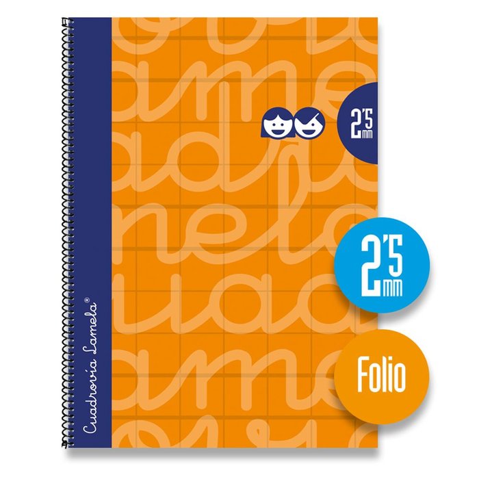 Cuaderno Espiral Fº 80H 90G 2,5mm Naranja Cuadrovia Extra Imagen principal del producto