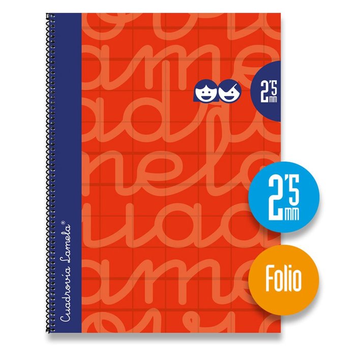 Cuaderno Espiral Fº 80H 90G 2,5mm Rojo Cuadrovia Extradura Imagen principal del producto