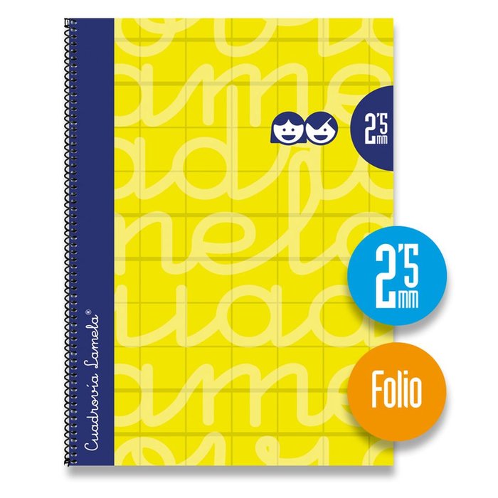 Cuaderno Espiral Fº 80H 90G 2,5mm Amarillo Cuadrovia Extrad Imagen principal del producto