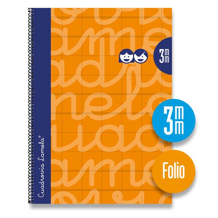 Cuaderno Espiral Fº 80H 90G 3MM Naranja Cuadrovia Extradura Imagen principal del producto