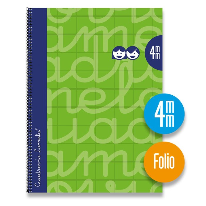 Cuaderno Espiral Fº 80H 90G 4MM Verde Cuadrovia Extradura Imagen principal del producto