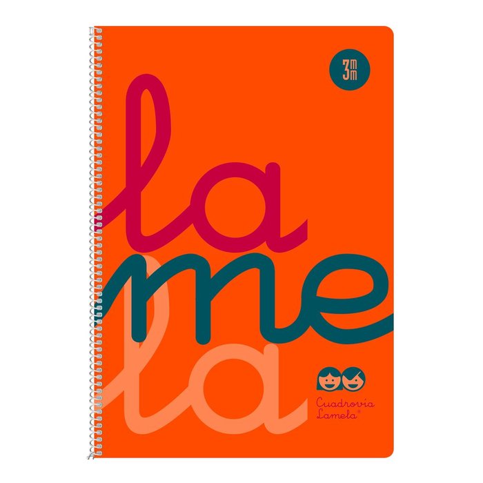 Cuaderno Espiral Fº 80H 90G 3MM Naranja Cuadrovia Pp. Imagen principal del producto
