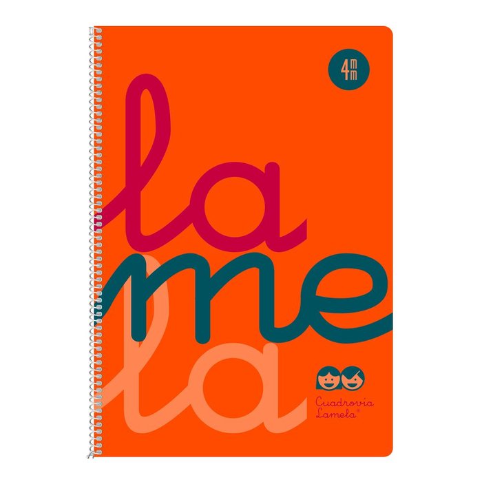 Cuaderno Espiral Fº 80H 90G 4MM Naranja Cuadrovia Pp. Imagen principal del producto