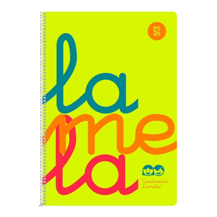 Cuaderno Espiral Fº 80H 90G 5MM Amarillo Cuadrovia Pp. Imagen principal del producto