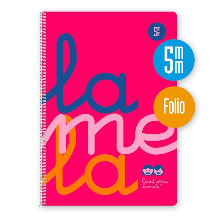 Bloc Espiral A4 Liso 80H 90g | Lamela | Cartón | Formato A4 | Pack 5 Unidades
