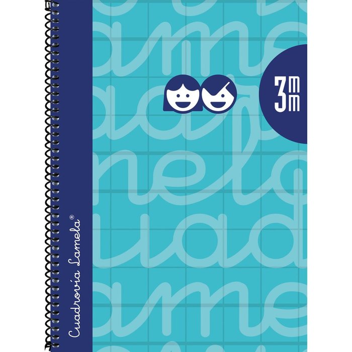 Cuaderno Espiral 4º 80H 90G 3MM Turquesa Cuadrovia Extradur Imagen principal del producto