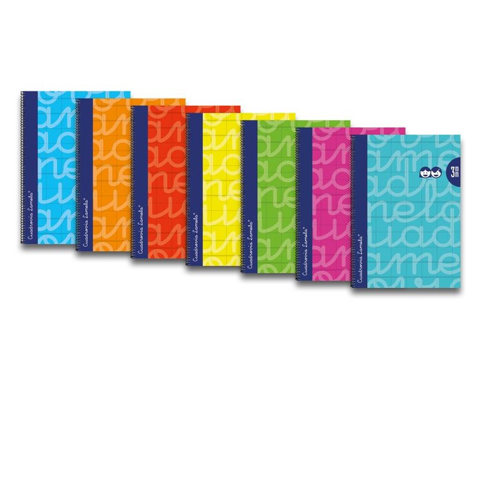 Bloc Espiral A4 Liso 90g | Lamela | Cartón | Formato A4 | Pack 6 Unidades