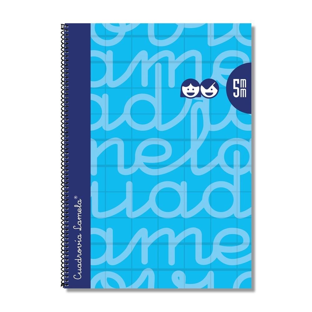 Bloc Folio Lamela Forrado Cuadrovia 5mm Azul, pack 5 unidades