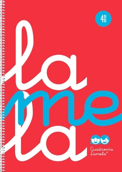 Cuaderno espiral Rojo Lamela 80 hojas Cuadrovia