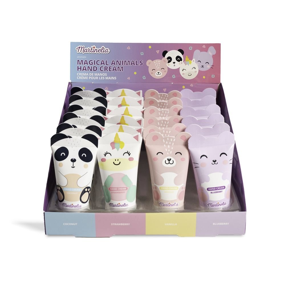 Expositor 24 crema de manos animalitos 30 ml MARTINELIA