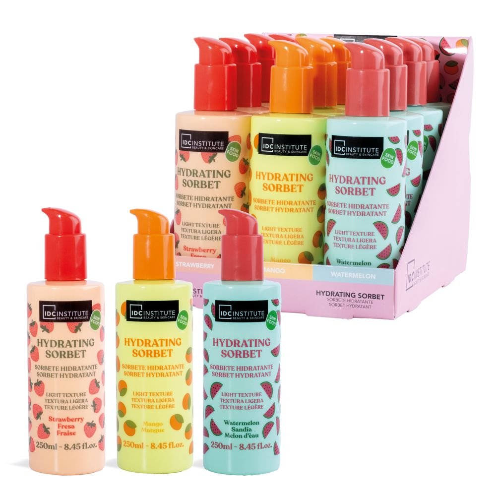 Expositor 12 Sorbete Facial Hidratante 250 ml IDC Normal