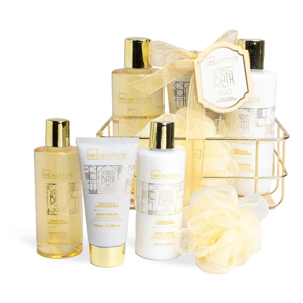 Bandeja Rejilla Gold para el Baño Set Esencial 4P